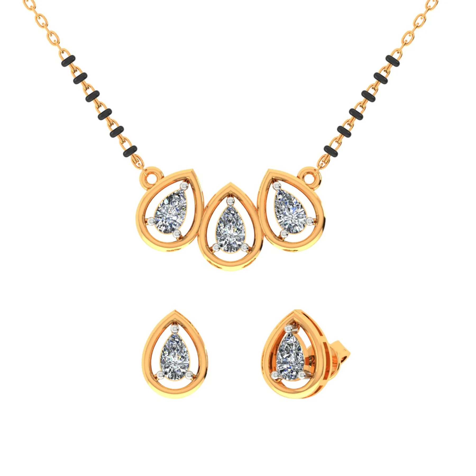 Solitaire Mangalsutra Set